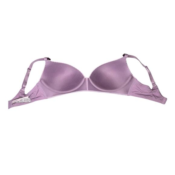 Victoria’s Secret T-Shirt Lightly Lined Wireless Bra Lavender Stripe Size 36DD - Picture 7 of 8